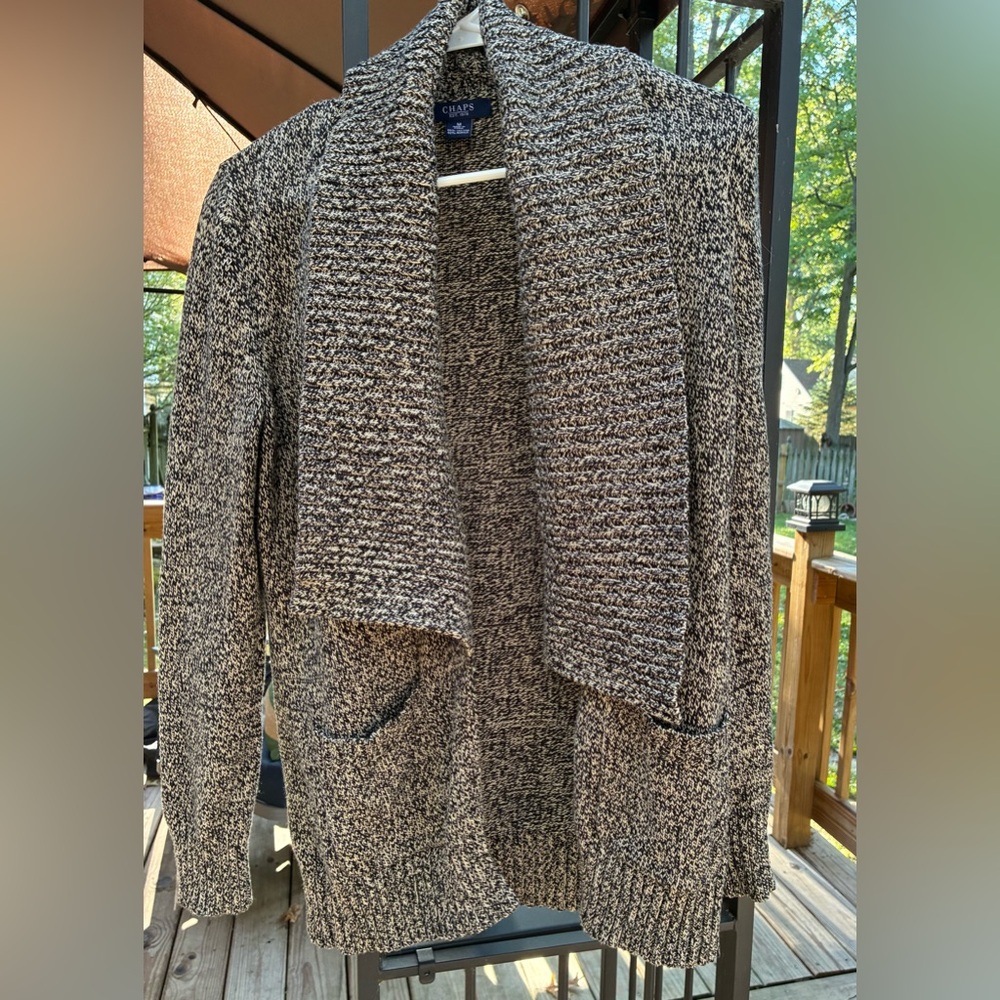 Ralph Lauren Chaps Brown Knit cardigan true medium